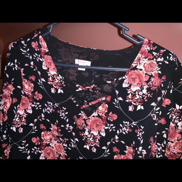 Floral rose pattern shift dress - Picture 4 of 4